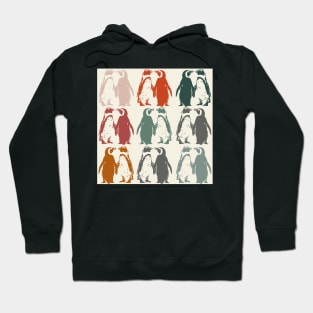 Colourful penguins in vintage colours Hoodie